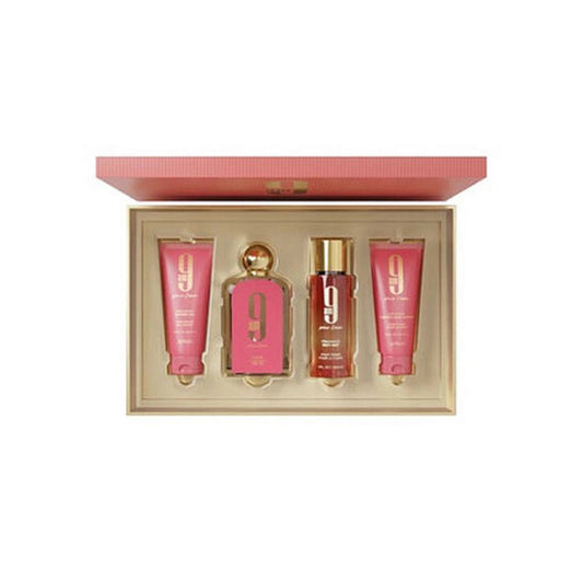 Afnan - 9 Am 4Pc Set ( 3.4 Edp + 3.4 Sg + 3.4 Bl + 5.0 Body Mist ) ( W )