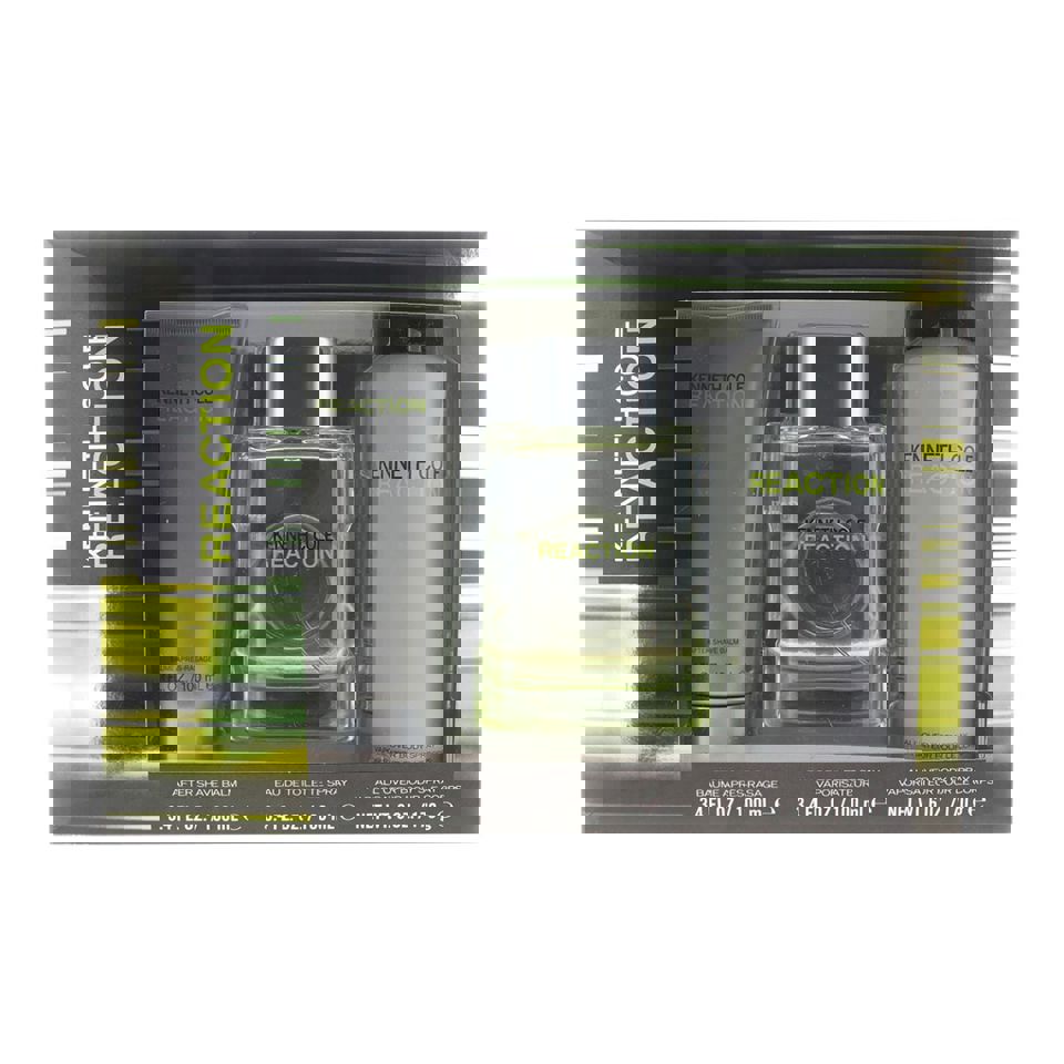 Kenneth Cole - Reaction ( 3.4 Edt, 3.4 As Balm, 6.0 Deo Spray ) 3Pc Set ( M ) 3.4 Oz