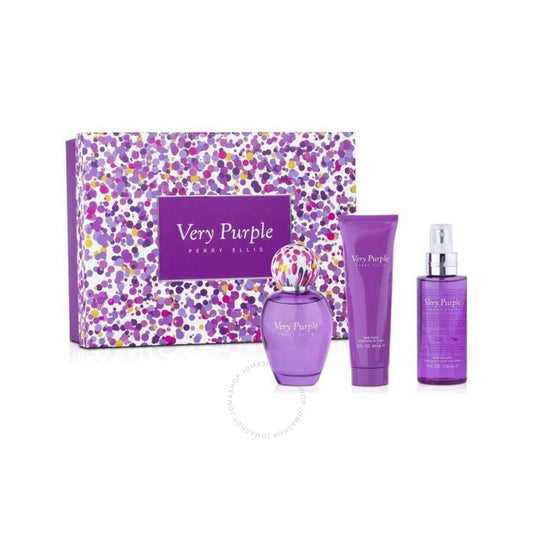 Perry Ellis - Very Purple 3Pc Set ( W ) 3.4 Oz