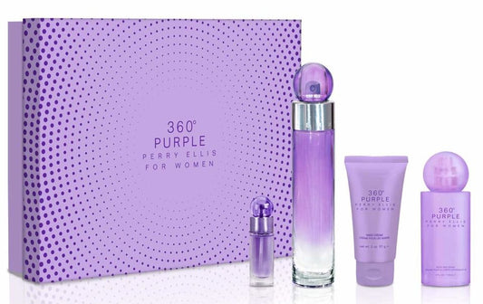 Perry Ellis - 360 Purple 4Pc Set ( W ) 3.4 Oz