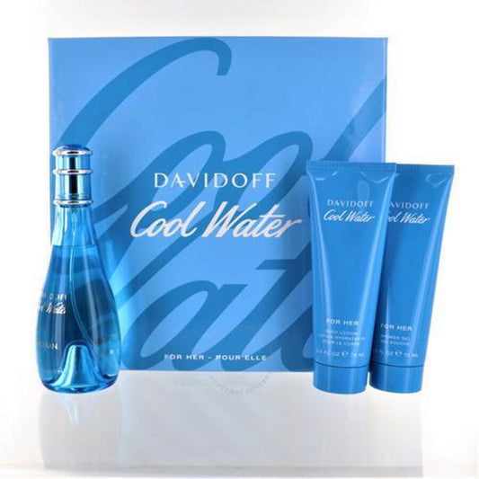 Davidoff - Cool Water 3Pc Set ( 3.4 Edt + 2.5 Sg + 2.5 Bl ) ( W )