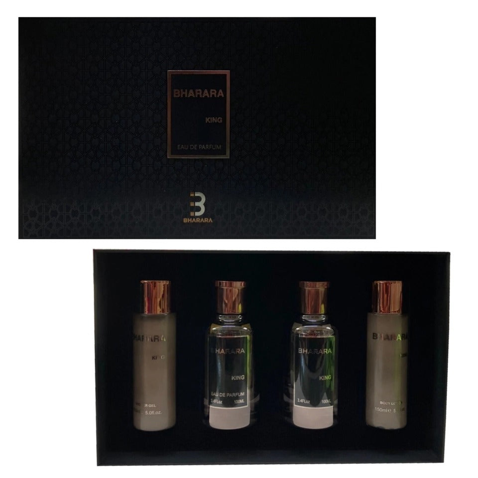 Bharara - King 4Pc Set ( 3.4 Edp + 3.4 As + 5.0 Sg + 5.0 Bl ) ( M ) 3.4 Oz