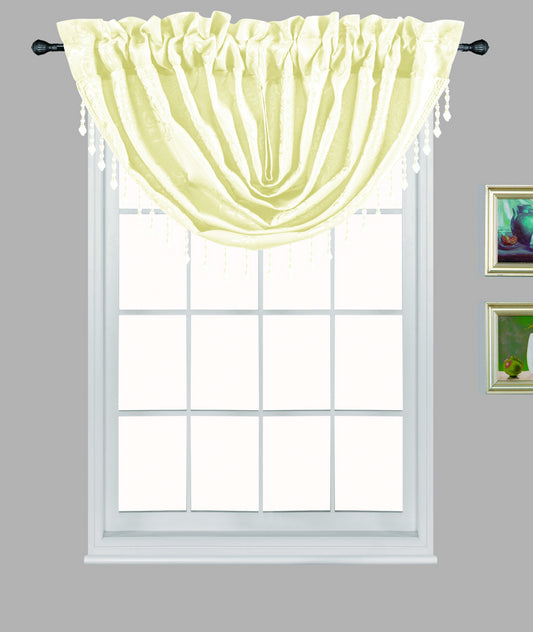 Bt180 Jacquard Waterfall Valance