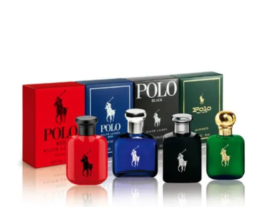 Ralph Lauren - Polo Mini Green, Blue, Black, Red 4Pc Set ( M ) 4.0 Oz