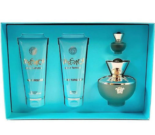 Versace - Dylan Turquoise 4Pc Set ( W ) 3.4 Oz