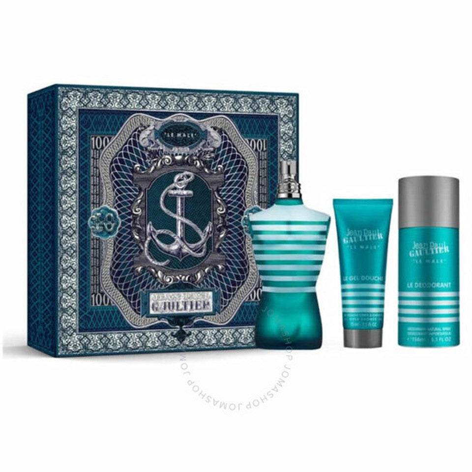 Jean Paul - Le Male ( 4.2 Edt + 2.5 Sg + 5.1 Deo ) 3Pc Set Edt ( M ) 4.2 Oz