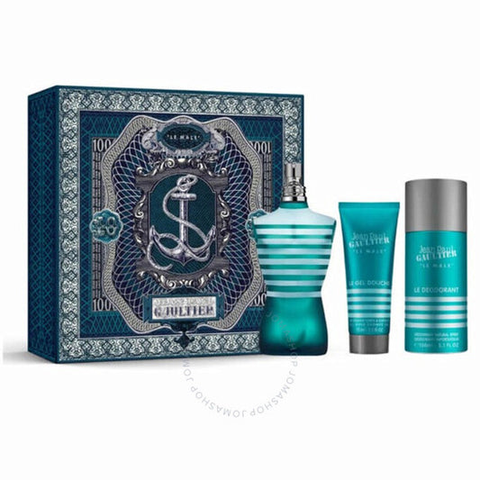 Jean Paul - Le Male ( 4.2 Edt + 2.5 Sg + 5.1 Deo ) 3Pc Set Edt ( M ) 4.2 Oz