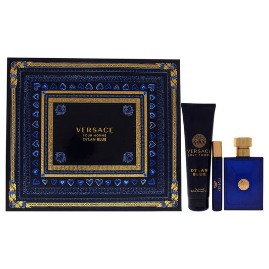 Versace - Dylan Blue 3Pc Set With Bag ( M ) 3.4 Oz