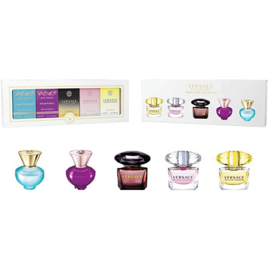 Versace - Mini Set ( Dylan Turquoise Dylan Purple, Crystal Noir, Bright Crystal, Yellow Diamond ) 5Pc Set ( W ) 0.17 Oz