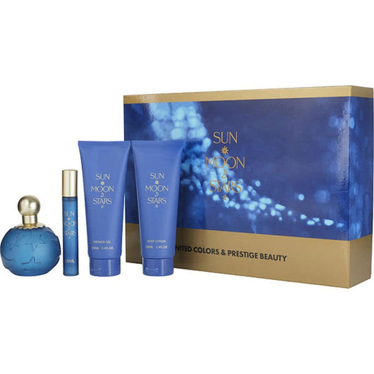United Colors - Sun Moon & Stars 4Pc Set Edt ( W ) 3.4 Oz