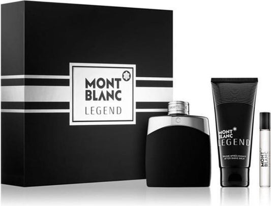 Mont Blanc - Legend Edp 3Pc Set + Edp 0.25 Oz + Shower Gel 3.4 Oz ( M )